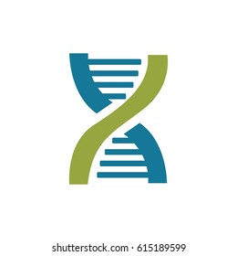 Double Helix DNA Logo Vector