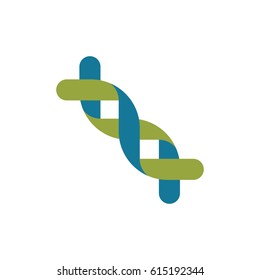 Double Helix DNA Logo Vector