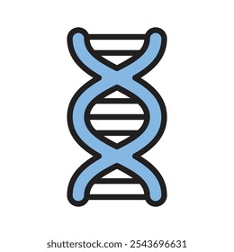 Double helix DNA strand representing genetics and biological research