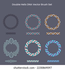 Conjunto de pincel de vectores de ADN de Helix doble