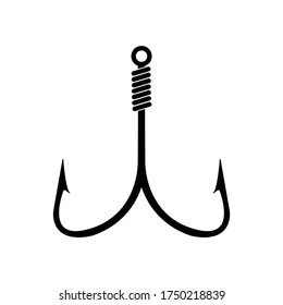 Double hook icon vector simple design