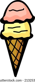 cono de helado doble
