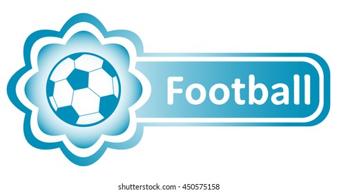 Double icon blue football