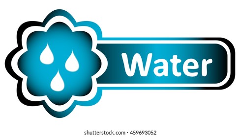 Double icon blue water drops