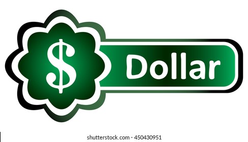 Double icon green sign dollar