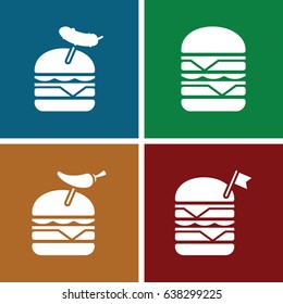 Double icons set. set of 4 double filled icons such as