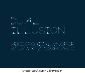 Double Illusion font design set