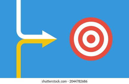 double impact for common goal, flat vector infographics