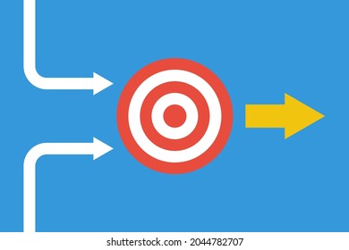 double impact for common goal, flat vector infographics