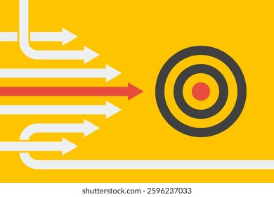 double impact for common goal, flat infographics, teamwork with leadership concept, collaboration work vector illustration