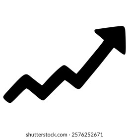 double increase arrow hand drawn doodle glyph icon