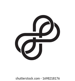 Double Infinity Symbol Logo Design Vector