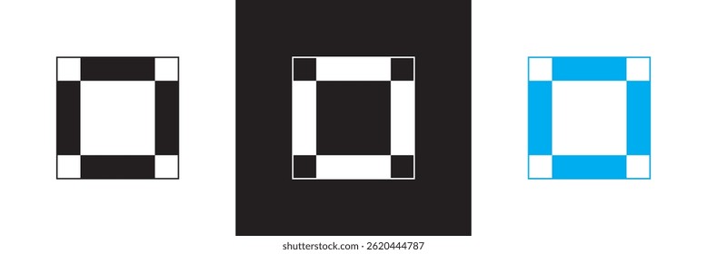 Ícone de símbolo de isolamento duplo. Vetor para sites, interfaces móveis, apresentações, banner, marca visual etc. Ilustração vetorial. isolada no plano de fundo branco e preto. EPS 10