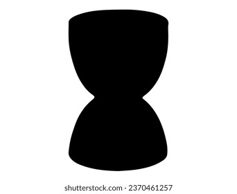 Double jigger silhouette vector art white background