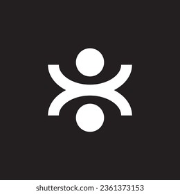 diseño de icono del logotipo de doble karate man.