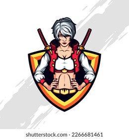 Double Katana Swords Modern Samurai Woman