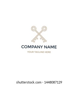 Double key logo for business