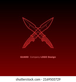 Diseño de logotipo vectorial de la compañía de protección de doble infancia editable