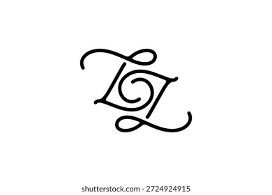 Logotipo del monograma de la L doble: diseño minimalista estilizado para la marca moderna y la identidad elegante