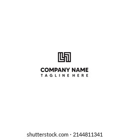 double L square logo concept modern vector template