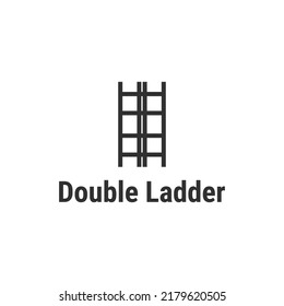 Double Ladder Icon Vector Logo Template Illustration Design