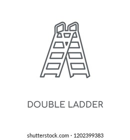 Double Ladder linear icon. Double Ladder concept stroke symbol design. Thin graphic elements vector illustration, outline pattern on a white background, eps 10.