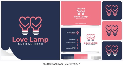 Double Lamp Love Logo, Double Lamp Love Vector