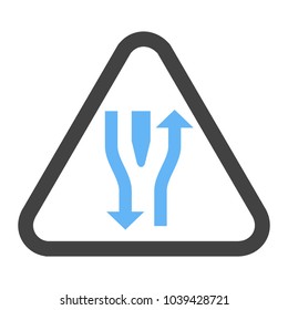 Double lane ahead