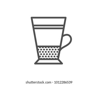 Double Latte coffee icon. Hot drink sign. Beverage symbol. Quality design element. Editable stroke. Vector