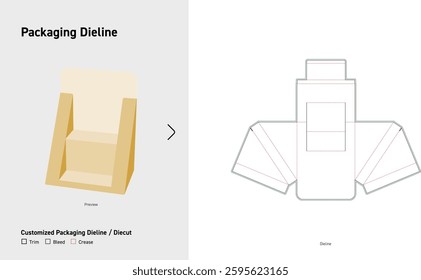 Double layer stand with display dieline