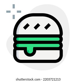 Hamburguesa de doble capa con tajada de queso y mayonesa