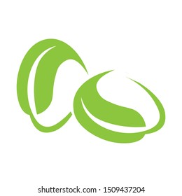 Double leaf organic logos - vector