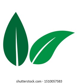 Double leaf organic logos - vector