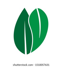 Double leaf organic logos - vector