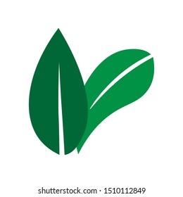 Double leaf organic logos - vector