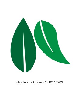 Double leaf organic logos - vector