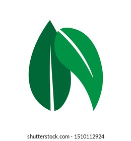 Double leaf organic logos - vector
