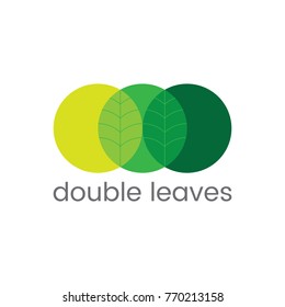 double leaves logo icon