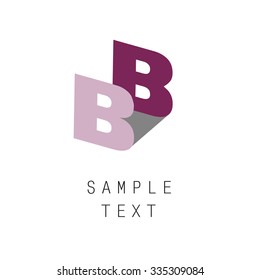 Double letter B icon for corporate identity, element for sign and logo