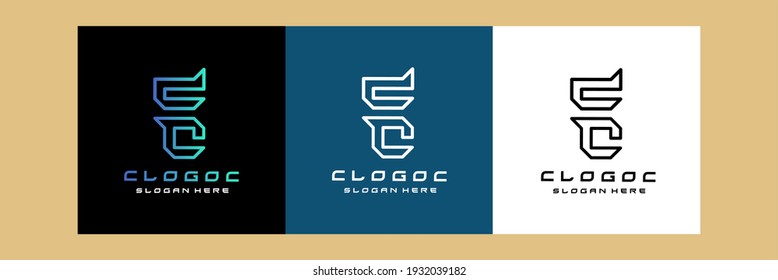 Double letter C logo icon design. Vector illustration