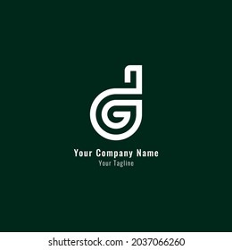 double Letter d G simple logo