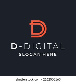 double letter D simple logo design