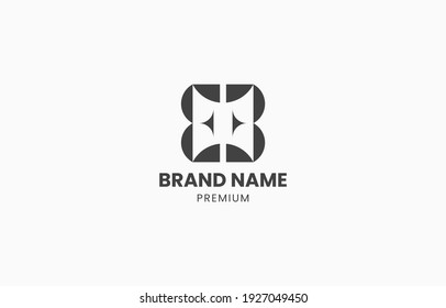 Double Letter E or B Logo Vector Design Template suitable for personal or business product branding