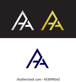 Double letter A forming triangle