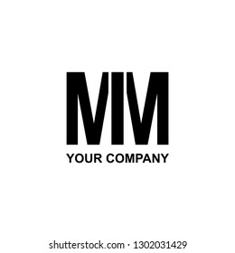 double letter m and letter i abstract logo