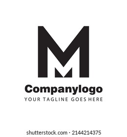 double letter m for company logo template