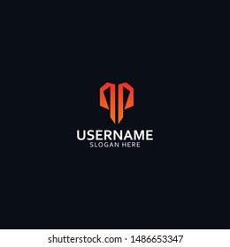 double letter p logo with elegant and minimalist stlye