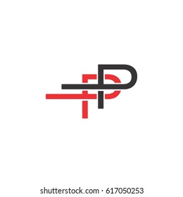 double letter p logo vector