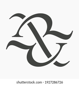 Double letter R logo with classic modern style for personal brand, wedding monogram, etc. This logo looks mature, but also playful at the same time.