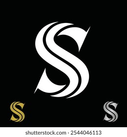 Diseño de logotipo de letra S doble